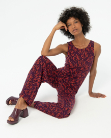 Surkana Sleeveless Jumpsuit Maroon 524GICO811
