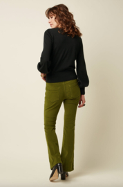 King Louie Tammy Flared Pants Baby Cord-Posey Green