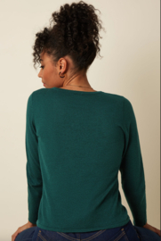 King Louie  Cardi roundneck Cocoon - Pine Green
