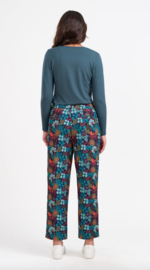 LaLamour-Brooklyn Trousers Slow Bloomer- Navy Peony