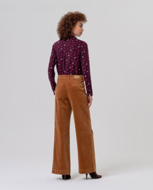 Surkana  Wide Leg Trousers with Patch Pockets-Toffee 556TASS523