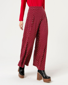 Surkana Wide Trousers with Darts Red 554MEVI515