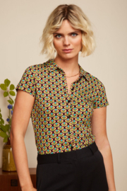 King Louie Blouse Indy-Delphinium Green