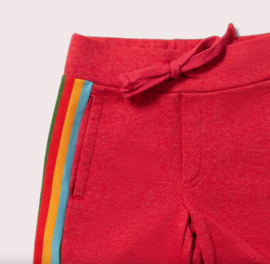Little Green Radicals-  Red Rainbow Comfy Jogger Shorts