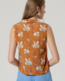 Surkana  Sleeveless Shirt-Camel 526KIBA124