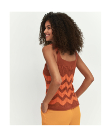 Surkana  top with zigzag orange 512YOCO031