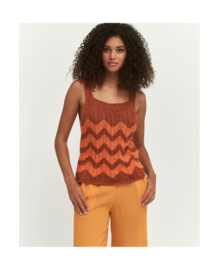 Surkana  top with zigzag orange 512YOCO031