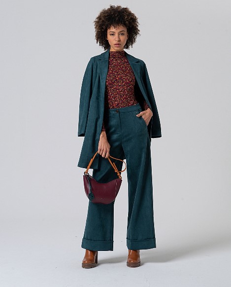 Surkana  Wide-Leg Pants  Bottle Green 555LISU526