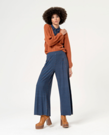 Surkana Wide Trousers with Darts Blue 554MEVI515