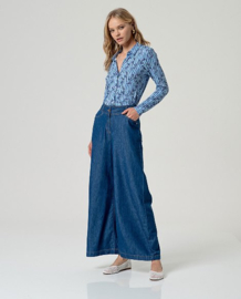 Surkana  Wide Leg Pants-Blue  516INCA525