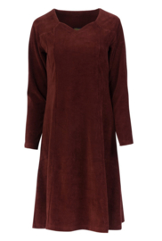 LaLamour-Sandra Dress- Rib Velour Chocolate