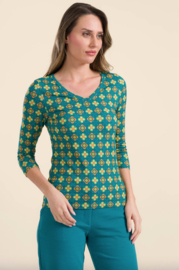 LaLamour-LynnTop 3/4 Sleeve- Vintage Fever