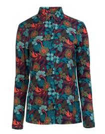 LaLamour-Sill Blouse Slow Bloomer-Navy Peony