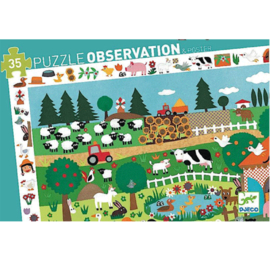 Djeco - observatiepuzzel  - de boerderij  DJ07591