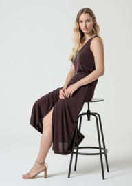 Surkana  V-Neck Top-Brown  525LIXX015