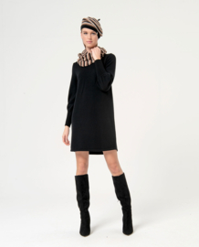 Surkana Straight Knit Dress- Black 554NEVI734