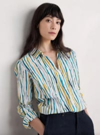 Seasalt  Larissa Shirt -Painterly Stripe Chalk