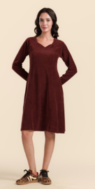 LaLamour-Sandra Dress- Rib Velour Chocolate