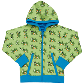 Maxomorra Cardigan Hood Reversible Picnic Grasshopper