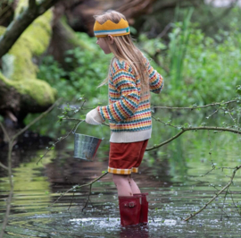 Little Green Radicals-  Rainbow Days  Knitted Gardigan