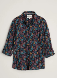 Seasalt  Larissa Shirt - Slate Leaves Onyx