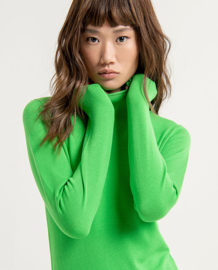 Surkana Midd-Length fitted sweater with Perkins  Green 553ESSE237