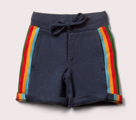 Little Green Radicals-  Navy Rainbow Comfy Jogger Shorts