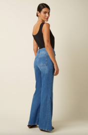 King Louie Jimmy Bell Bottom Pants Stone Denim-Blue Tint