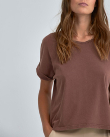 Surkana short sleeves oversided t-shirt brown 522ROSO013