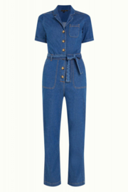 King Louie Gracie Jumpsuit Chambray- Denim Blue