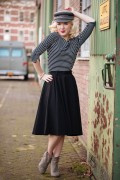 Very Cherry - Circle Skirt Black