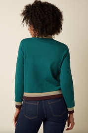 King Louie -Colorblock Coljack Daytona Sweat -Spruced Green