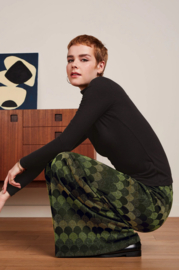 King Louie Border Palazzo Pants -Diva Jacquard Olive Green