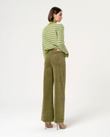 Surkana Flare Trousers Green 564NEPA522