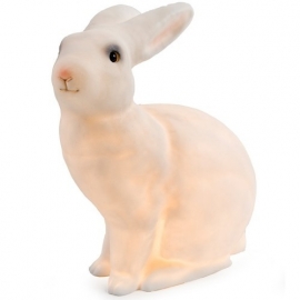 Figuurlamp wit konijn