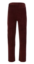 LaLamour-Hailey Trousers- Rib Velour Chocolate