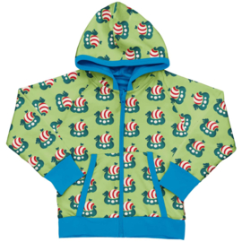 Maxomorra Cardigan Hood Reversible Tales Ship