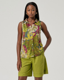 Surkana  Sleeveless Shirt-Green  526MILE117