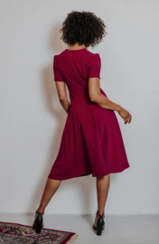 Very Cherry - Hollywood Circle Dress Red Jersey Crepe