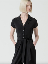 Surkana  Long Short Sleeve Jumpsuit-Black  515LIMA811