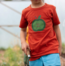 Little Green Radicals- Apple A Day Short sleeve Popper  T-shirt
