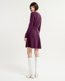 Surkana Short Dress With Fitted Waist Purple 563ESRO715