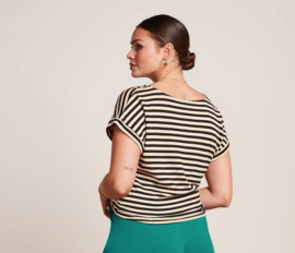 King Louie  Aria Knot Top Chopito Stripe-Black