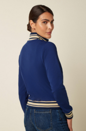 King Louie -Colorblock Coljack Daytona Sweat - Beacon Blue