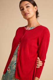 King Louie  Cardi roundneck Cocoon - Icon Red