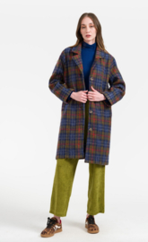 LaLamour-Moss Coat Felt Tartan- Sphagnum