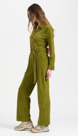 LaLamour-Ginger jumpsuit Rib Velour- Sphagnum