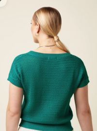 King Louie Boatneck Top Soleil-Panderosa Green