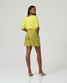 Surkana Pleated Shorts-Green  526MIKA522