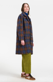 LaLamour-Moss Coat Felt Tartan- Sphagnum